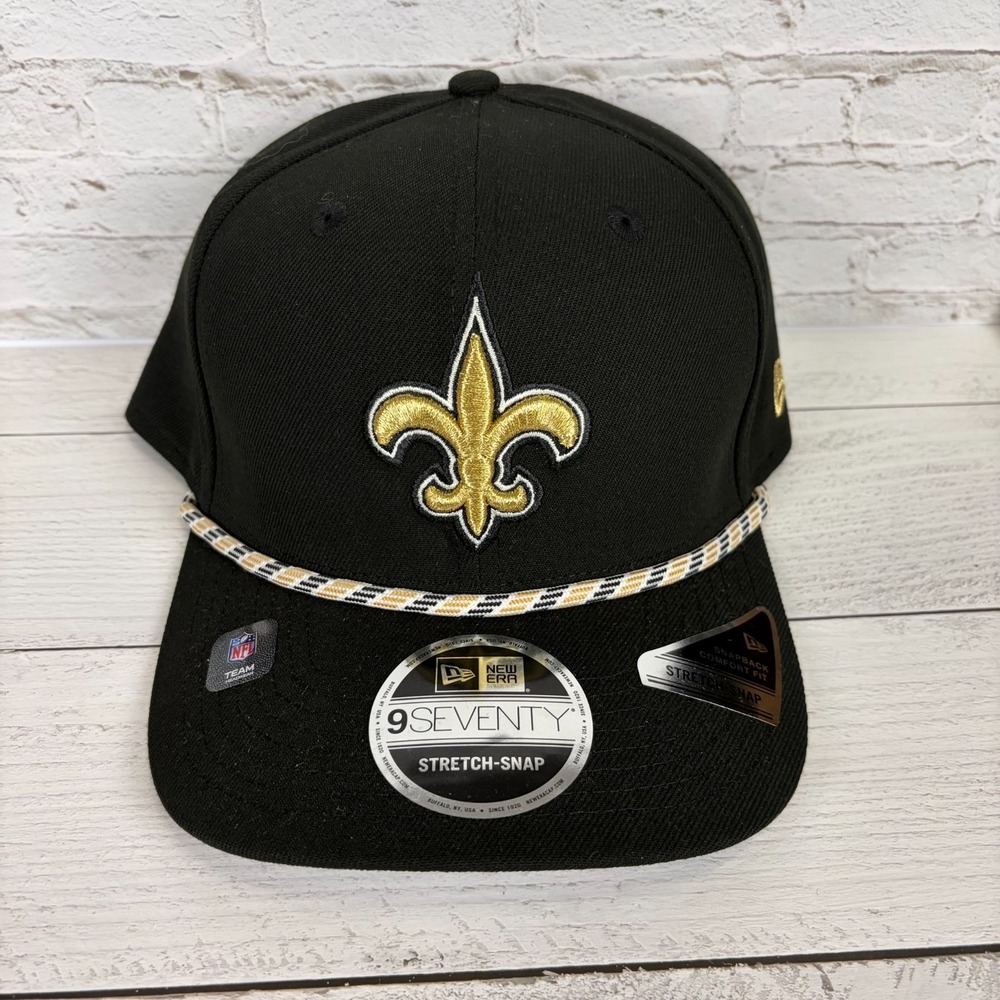 New Era New Orleans Saints 9Seventy Black Gold Snapback Adjustable Rope Hat Cap